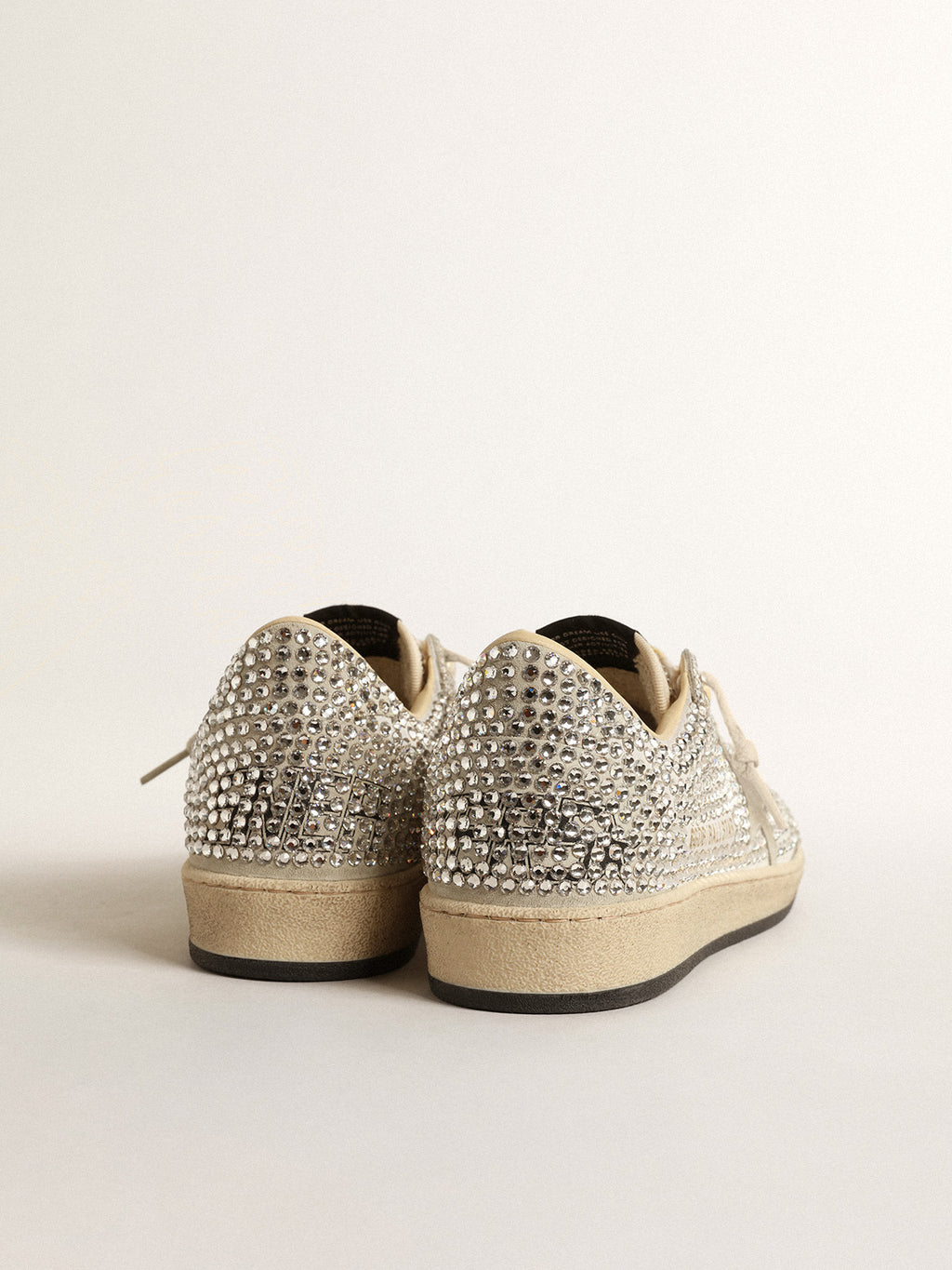 Ball Star LTD with Swarovski crystals and gray suede star| Golden Goose