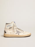 Women's Sky-Star with signature on the ankle and silver inserts| Golden Goose