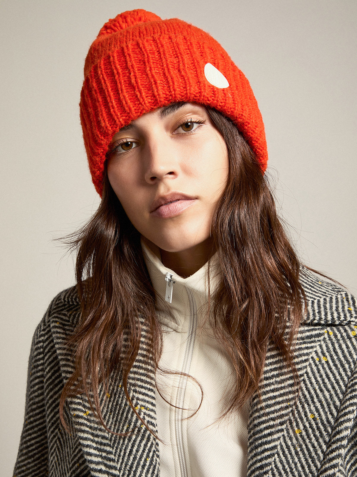 Women's long grey wool coat| Golden Goose