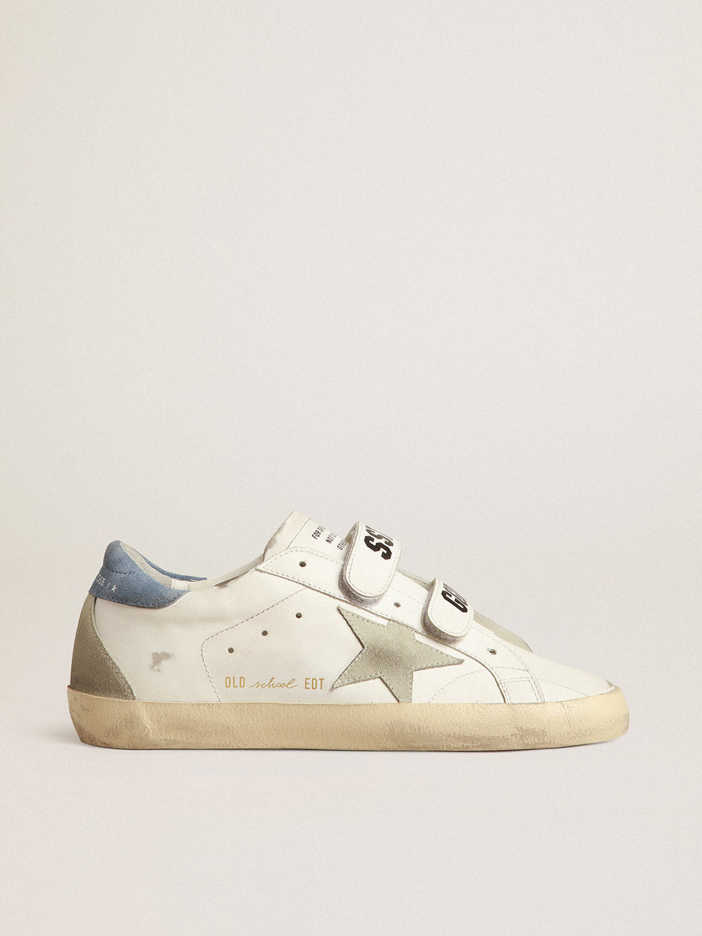 Old School with ice-gray suede star and light blue heel tab| Golden Goose