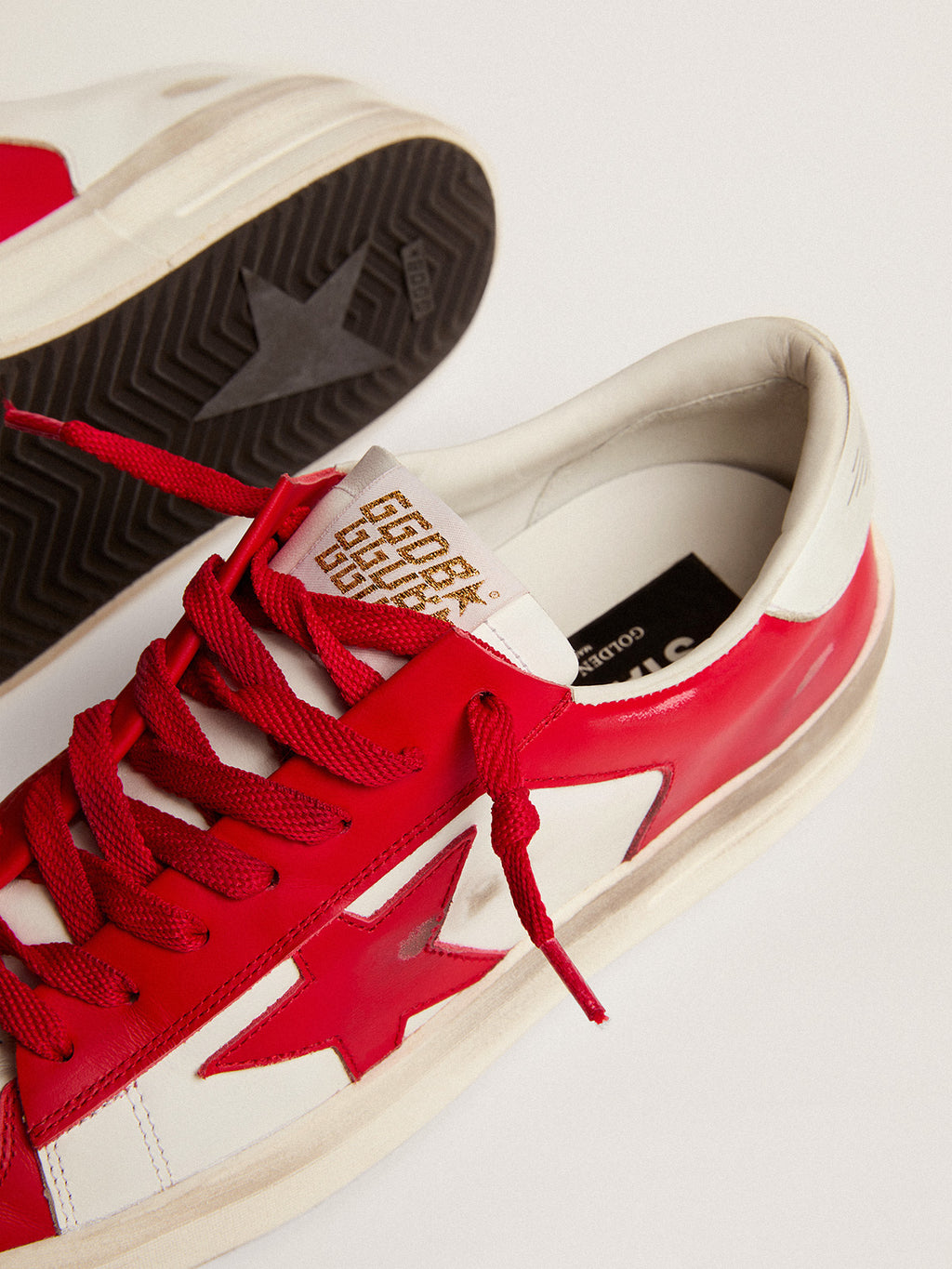 Women's Stardan in white and red leather| Golden Goose