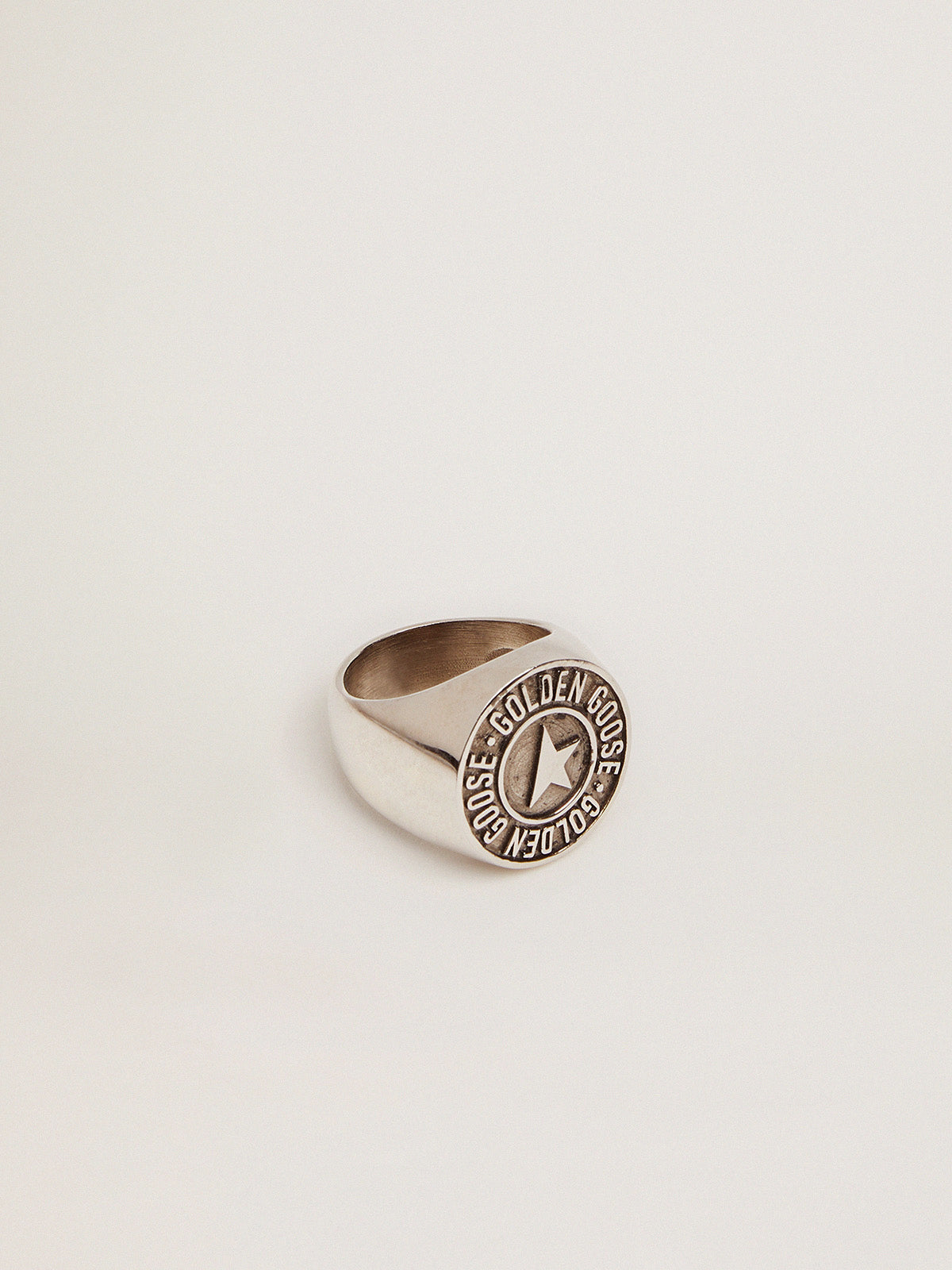 Men's ring in antique silver color| Golden Goose