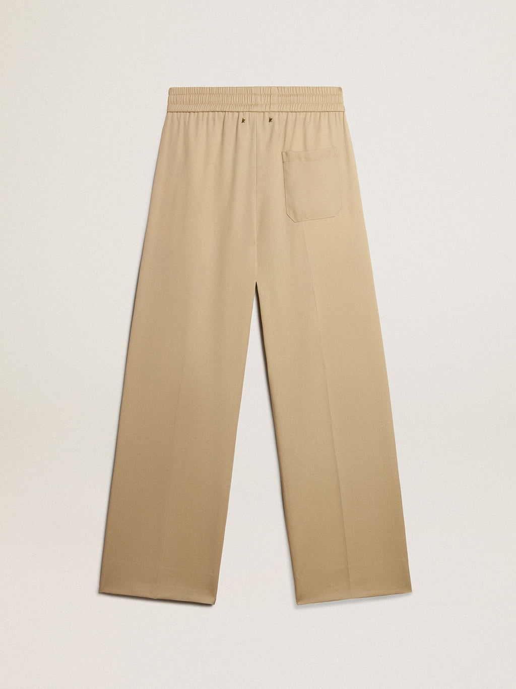 Men's sand-colored joggers with pocket on the back