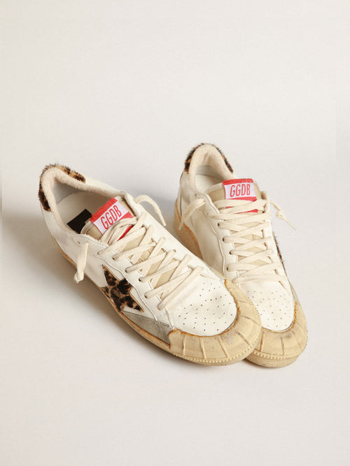 Ball Star in nappa with leopard-print pony skin star and heel tab| Golden Goose