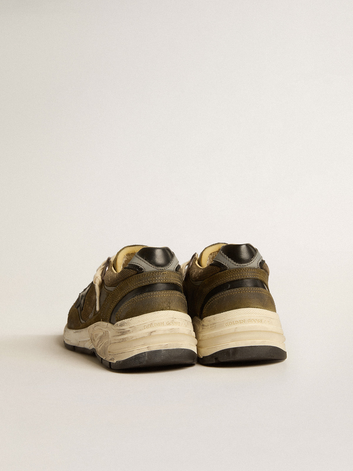 Women's Dad-Star in suede and mesh with black leather star and heel tab| Golden Goose