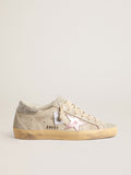 Super-Star LTD in ecru with Swarovski crystal heel tab| Golden Goose