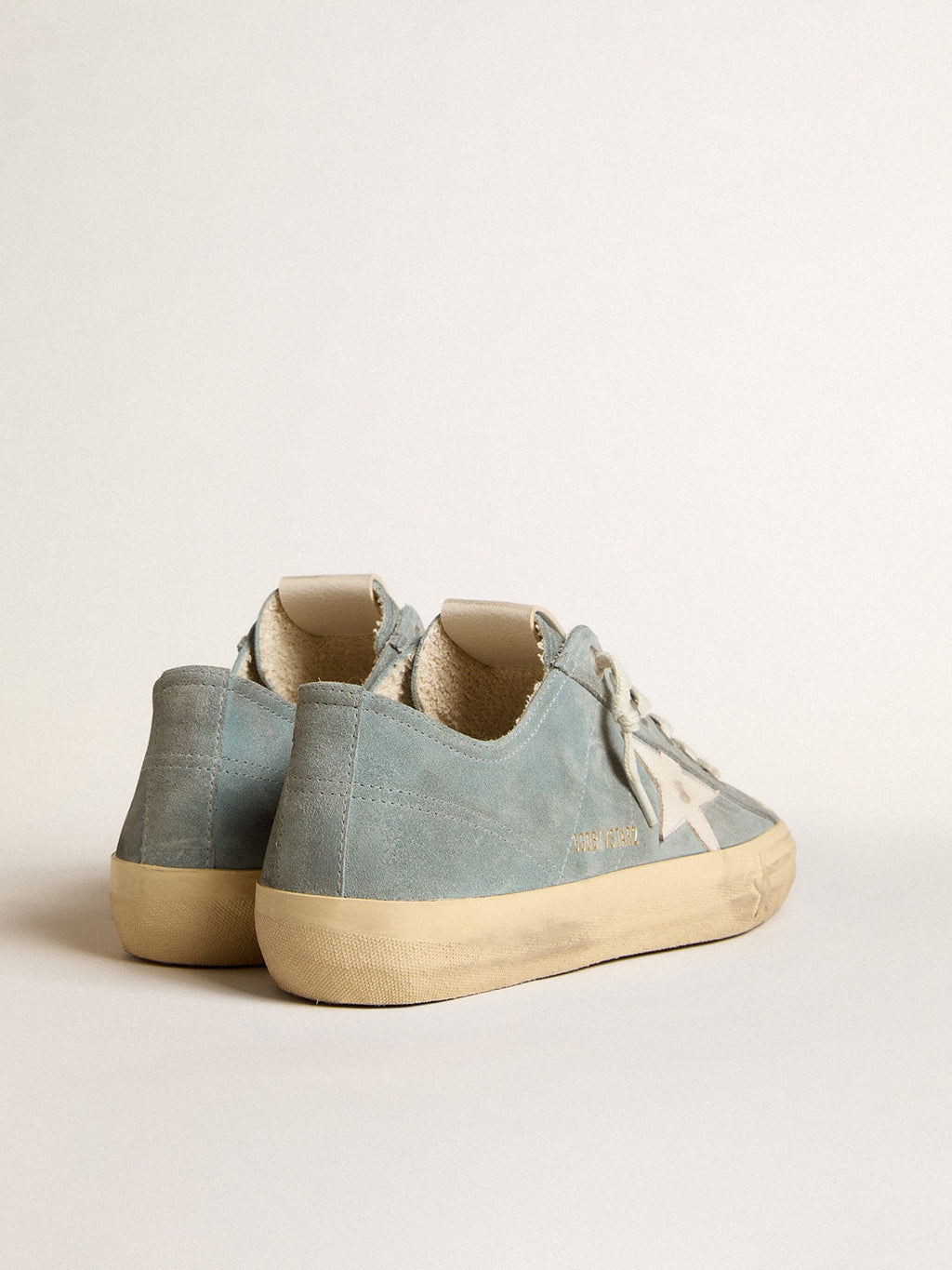 V-Star in silver-blue suede with white leather star| Golden Goose