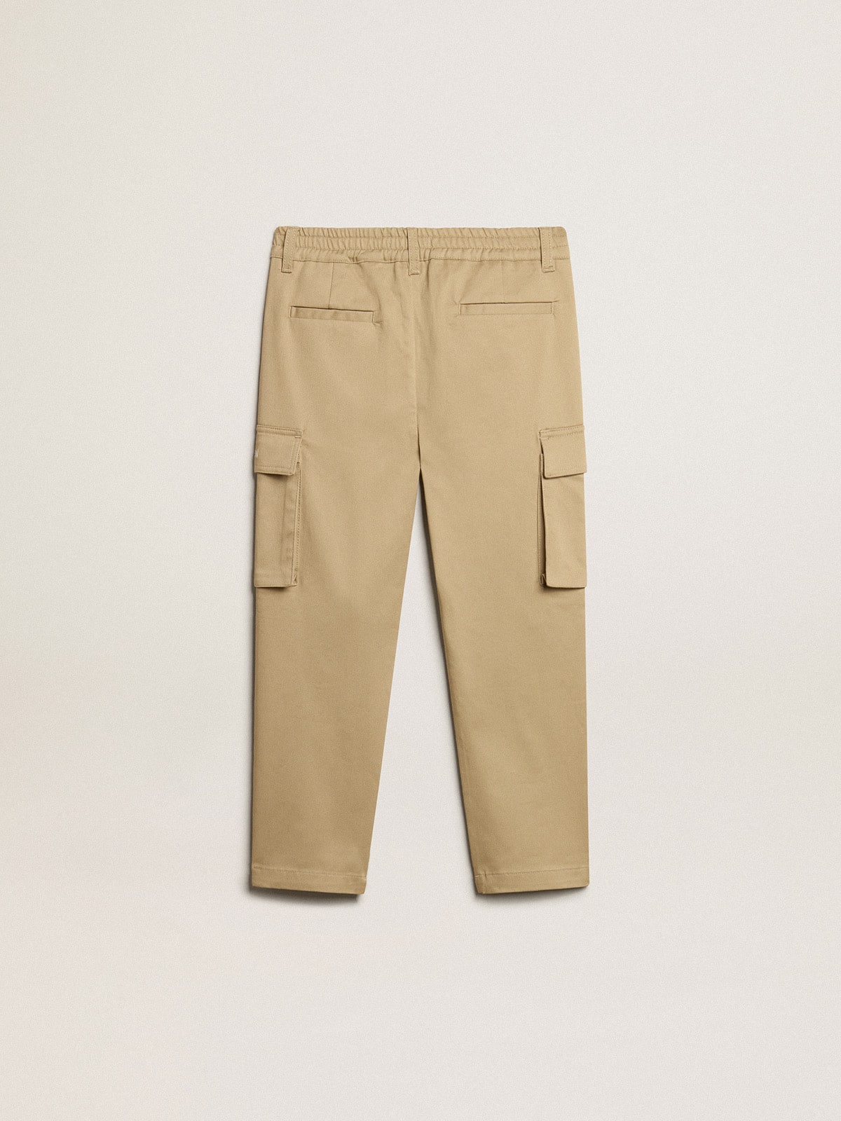 Boys' sand-colored cargo pants| Golden Goose