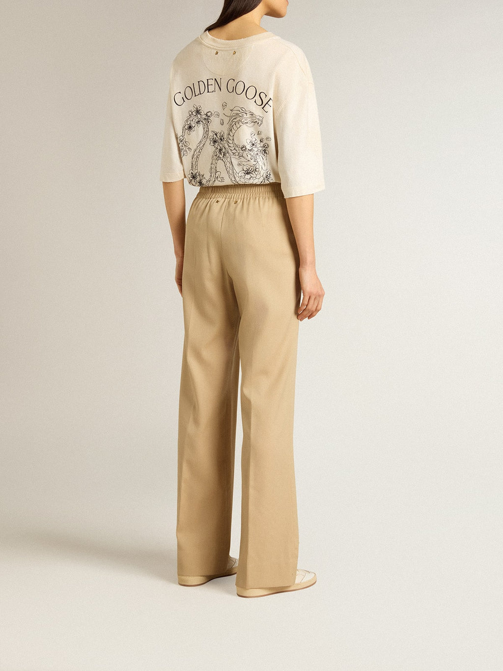 Women's sand-colored joggers