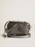Women's Star Bag in silver leather with Swarovski crystal star| Golden Goose