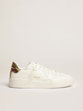 Men's Purestar in white leather with tone-on-tone star| Golden Goose