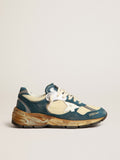 Women's Dad-Star in petrol-blue suede with white leather star| Golden Goose
