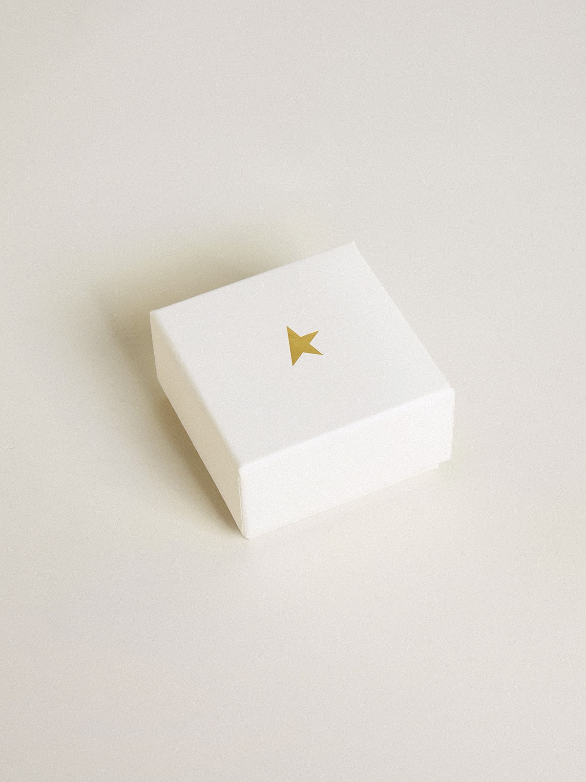 Letter M charm in gold-colored brass with crystals| Golden Goose
