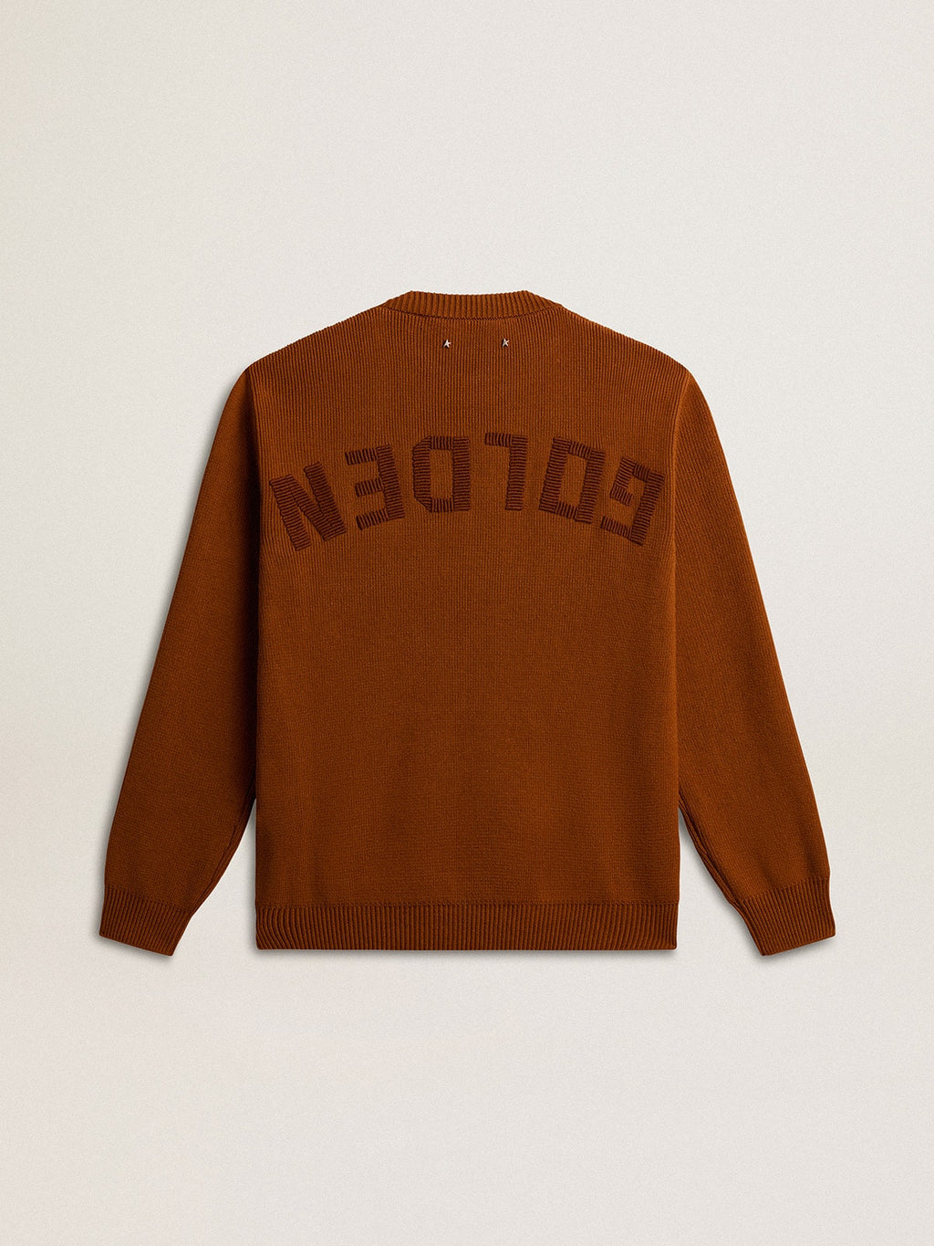 Men's crew-neck sweater with logo on the back| Golden Goose