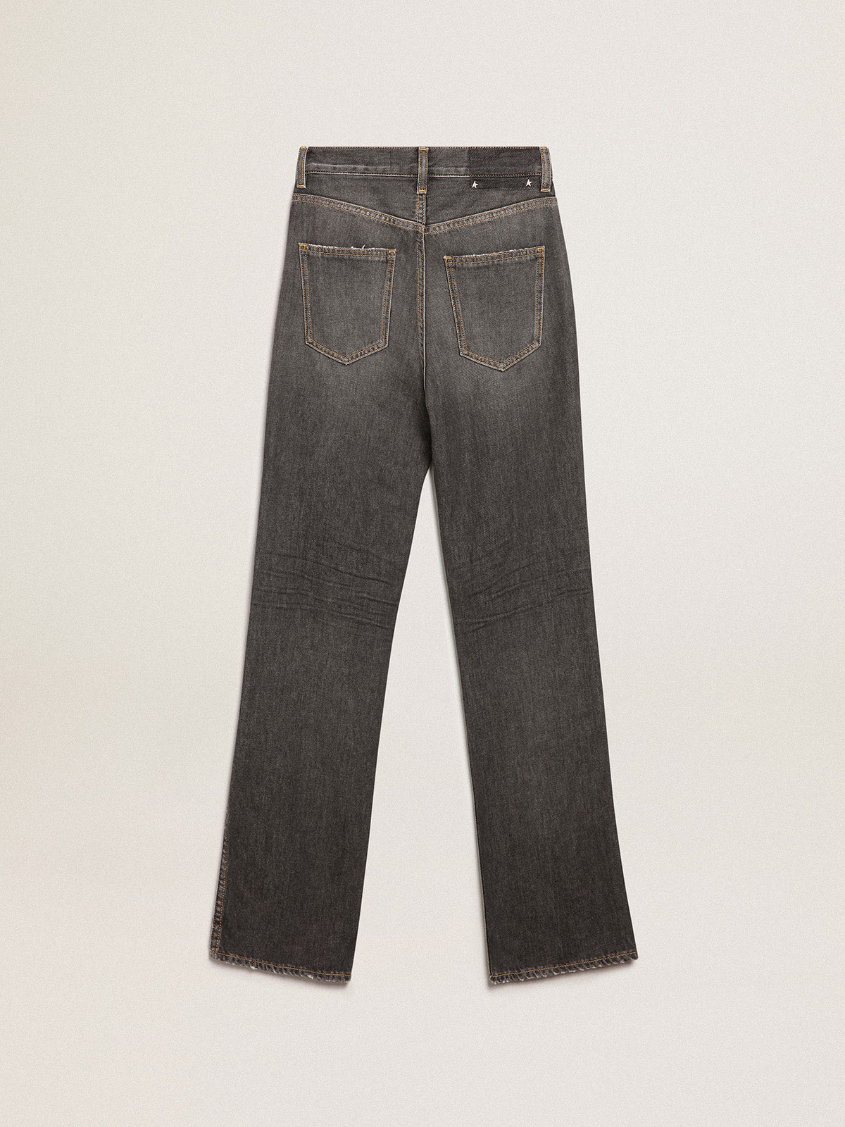 Women's black jeans with stonewashed effect| Golden Goose